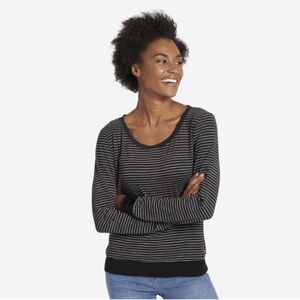 Life is Good Supreme Stripe Scoop Embroidered‎ Long Sleeve
